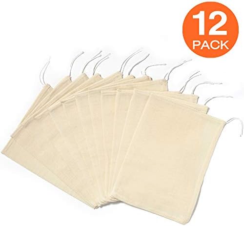 12 bolsas de sopa reutilizáveis ​​de embalagem, esportesvoutdoors 8x10in Sacos de gestão para esticar sacos de chá de chá