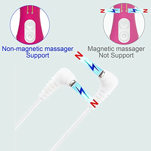 Powmok Rose Toy Charger Substituição, Magnetic Universal USB Fast Cable Tabel para massageador de rosas, 2 pontos para massageador