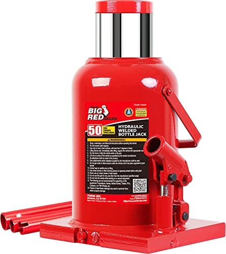Big Red 50 Ton Torin soldado hidráulico macacão de garrafa para reparo automático e elevador de casa, vermelho, TAM95007