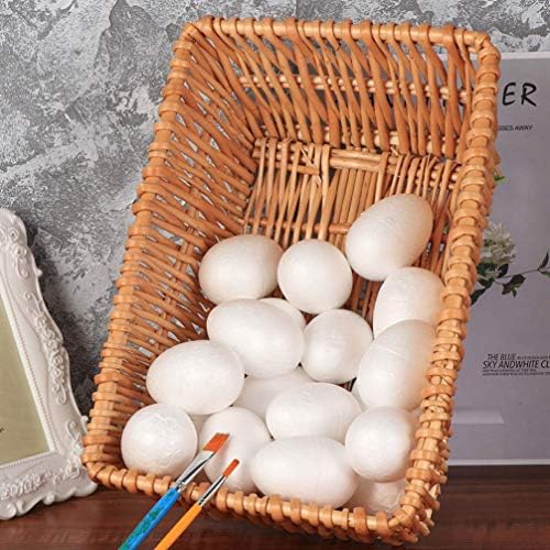 Magiclulu 34pcsfoam ovos 3.15 polegadas ovos de Páscoa brancos para o artesanato Holida de férias de Páscoa, fabricando projetos artesanais de pintura diy