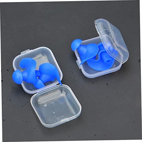 CLISPEED 15 pares Plugues de orelha de silício para crianças Plugues de ouvido de ouvido para crianças Cera de orelha para nadar para crianças Torda de bondade de boneco azul Brinquedo de silicone infantil de silicone