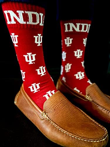 NCAA Indiana Hoosiers Dress Socks, um tamanho, vermelho