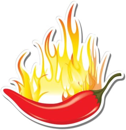 GT Graphics Chili Pepper on Fire - adesivo de vinil Decalque impermeável