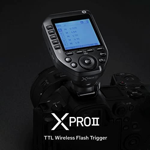 GODOX XPROII-N 2.4G Transmissor de gatilho sem fio sem fio TTL Autoflash 1/8000S HSS grande tela LCD 32 canais 16 grupos Substituição para câmeras Nikon