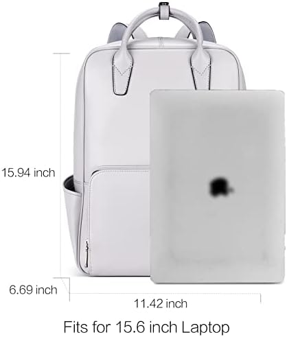 Carteiras de couro feminino de Bostanten RFID Bloqueio de grande capacidade ＆ Couro de 15,6 polegadas Backpack de laptop