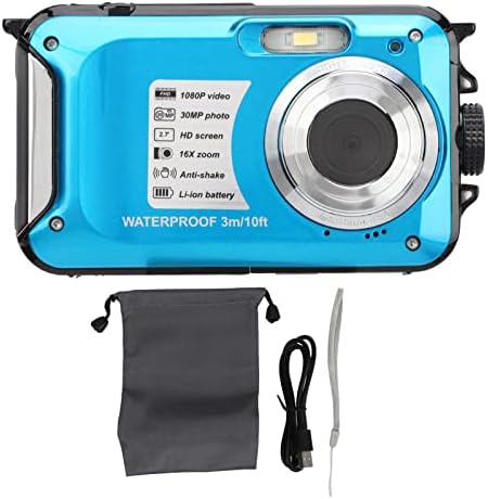 Câmera subaquática Câmera digital 10ft à prova d'água 1080p 30mp 16x 10 pés mergulhos de mergulho de snorkeling