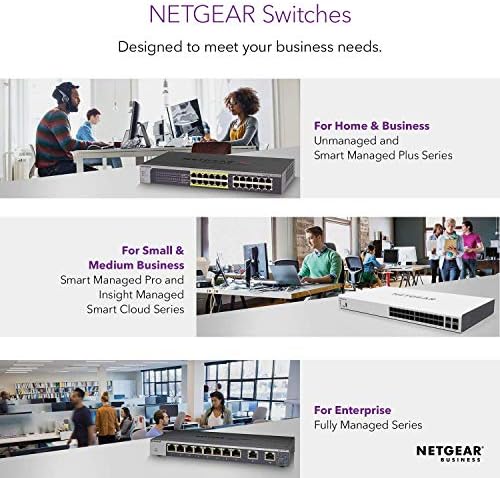 Netgear 8 Porta não gerenciada com uplinks, GS110emx-100uks