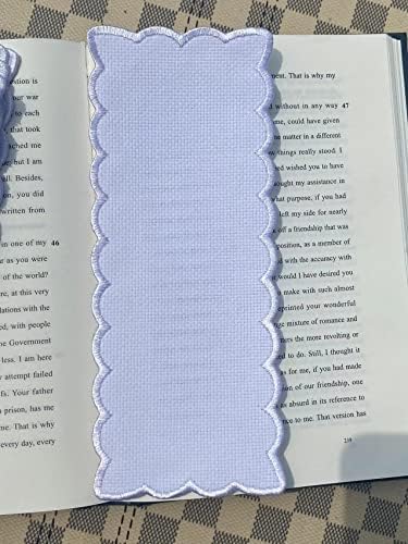 11pcs 18 contagem de algodão branco puro 45x140 Aida Cross Stitch Bookmark em branco