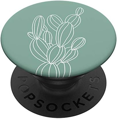 Cactus deserto botânico Nature Boho Mint Mint Sage Green Popsockets PopGrip: Swappable Grip para telefones e tablets