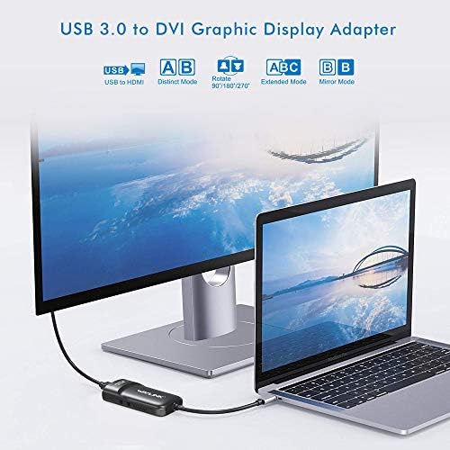 Wavlink USB 3.0 para DVI HDMI VGA VÍDEO ADAPTOR DE VÍDEO DE VÍDEO CONVERSTOR UNIVERSAL COM AUTAÇÃO DO AUDIO DISPLAYLINK suporta até 6 monitores monitor