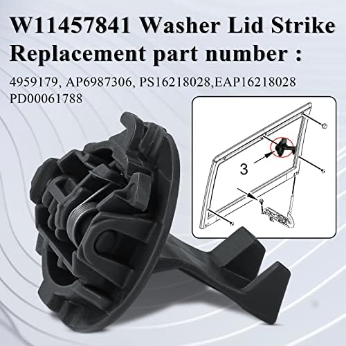 W11457841 ARRUELHA E ASSUMA DO SCUERS - Para Whirlpool Maytag Kenmore Máquina de lavar peças de substituição da porta 4959179