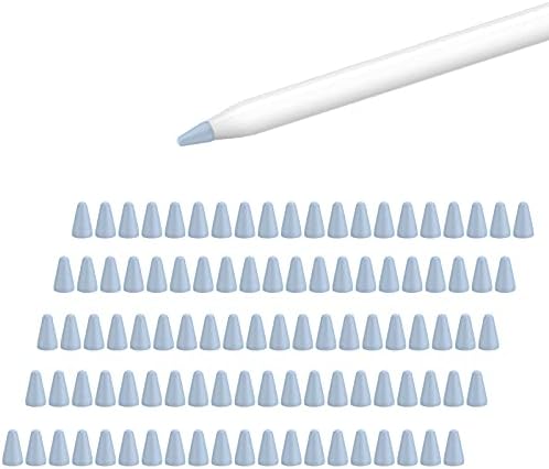 Para dicas de lápis de maçã, 100 pacote de estojo de proteção fino de 100 pacote desenho sem ruído, pontas de silicone