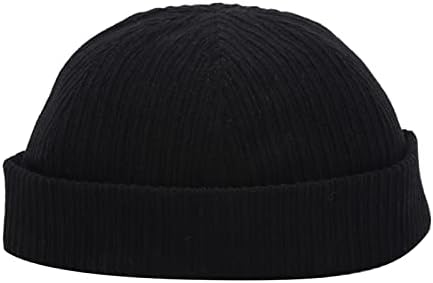 Chapéu de gorro de tricotar Slechy para homens/mulheres de inverno Faux fofo fofinho chapéus de hip hop mulheres ao ar