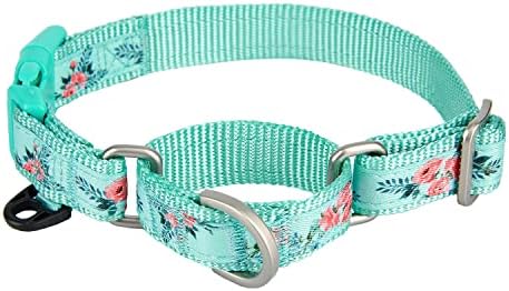 Ewinoom Martingale Collar para cães com liberação rápida Snap Ajustável Floral No Pull Dog Martingale Collar