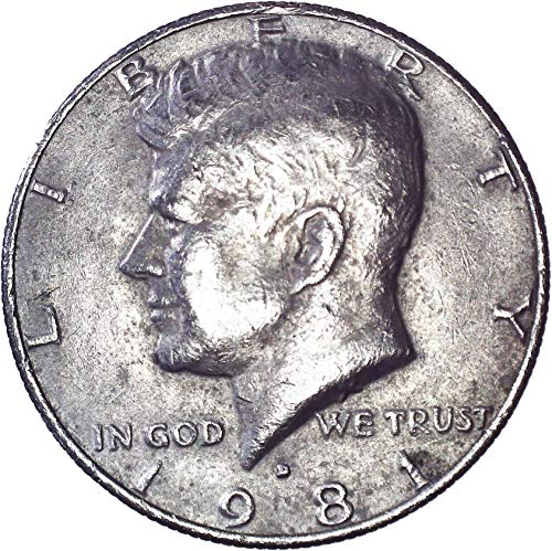 1981 D Kennedy Meio dólar 50c muito bom