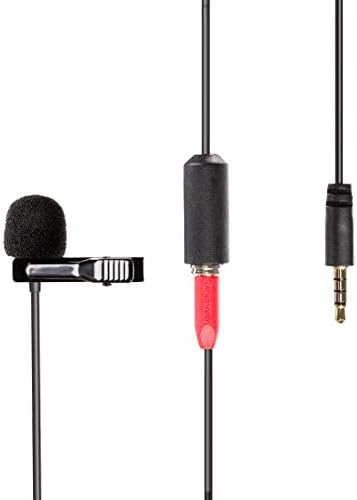 Microfone de clipe-on Saramonic Lavalier para smartphone com Extensão de Extensão 4M Microfone profissional de vídeo