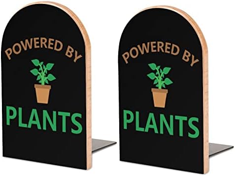 Plants By Plants Wood Decorative Livros Livros não esquisitos End para as prateleiras 1 par 7 x 5 polegadas