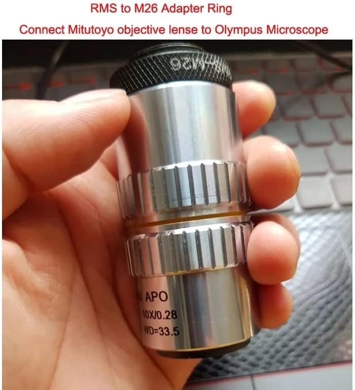 Acessórios para microscópio RMS para M25 M26 M27 M32 Microscópio Lentes de Objetivo Anel Adaptador para Consumíveis de Microscópio Laboratório