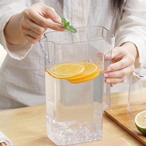 Doitool mini geladeira xícaras de vidro conjunto 1600 ml jarra de água fria de grande capacidade pote de chá com bico