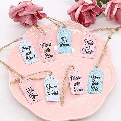 Kscraft Sweet Wishes pequenas tags de presente Clear Stamp and Cutting Dies para DIY Scrapbooking/Foto Album decorativo