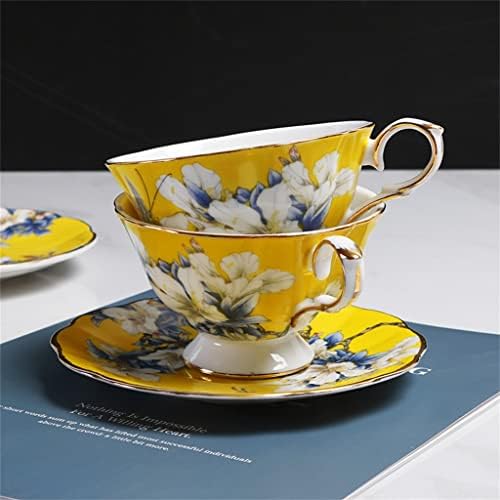 Ldchnh estilo europeu estilo palácio porcelana xícara de café e placa conjunto de chá cerâmica chá preto xícara de chá