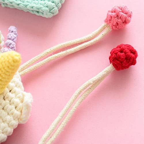 Valiclud 3 pcs decoração de armazenamento protctive knit requintado chave de capa de contêiner adorável para bolsa de