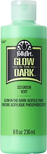 Folkart brilha na tinta escura, 8 oz, verde 8 fl oz