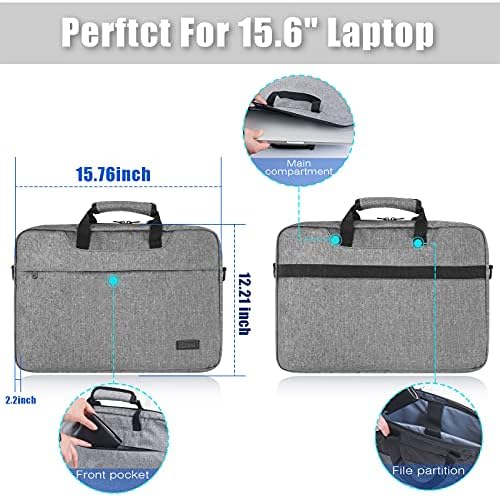 Borda de bolsa de ombro de laptop Younne Unissex, 15,6 ”de capa de laptop à prova d'água Durável e leve mensageiro…