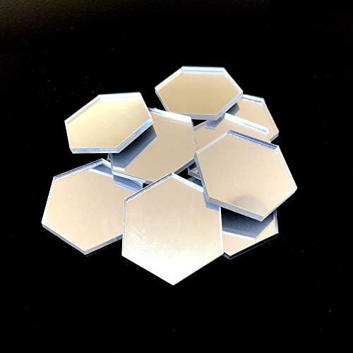 Criações super legais espelhos de artesanato em forma de hexagon, conjunto de 10, muitas cores, acrílico à prova de quebra,