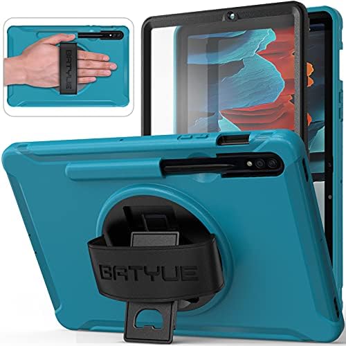 Caso de Batyue para Samsung Galaxy Tab S8 2022 /S7 2020, com protetor de tela+porta -lápis+alça de mão+kickstand, tampa para Galaxy