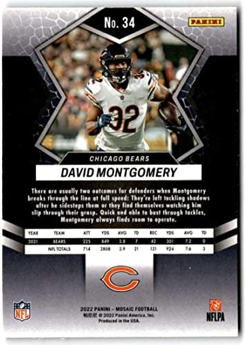 2022 Panini Mosaic #34 David Montgomery Chicago Bears NFL Futebol Trading Card