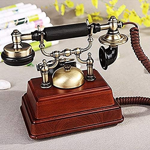 Telefone telefônico de telefone da antiguidade vintage antiga do escritório antigo e antigo estilo de discagem rotativa