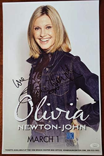 Olivia Newton John JSA Coa Assinou Poster Photo Vonbraun Autograph