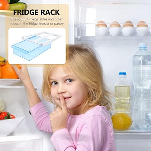 Geladeira de geladeira de cabilock 2 PCs deslizando a camada de armazenamento de armazenamento da camada de cozinha portador de cozinha azul rack refrigerador de alimentos suprimentos portáteis portáteis