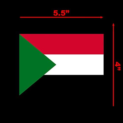 Bandeira do Sudan Sticker Decal Notebook Laptop 5.5 x4