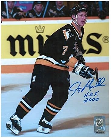Joe Mullen assinou Pittsburgh Penguins 8x10 Foto - 70248 - fotos autografadas da NHL