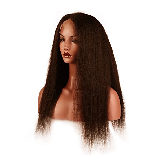 Perucas de renda cheia 130% de densidade de densidade brasileira de densidade brasileira Remy Human Hair Wig Brown 22 polegadas