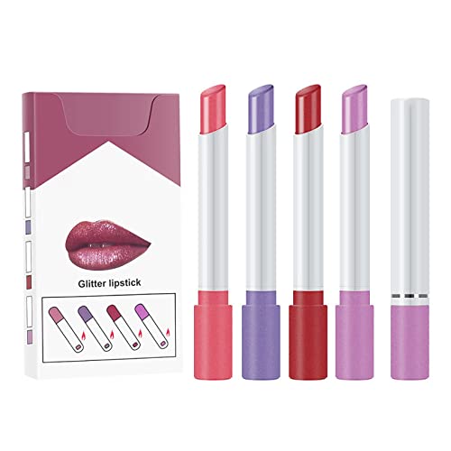 Conjunto de maquiagem da mulher xiahium 4 Batons presentes Lipstick Lipstick Conjuntos hidratantes Alterado Conjunto de veludo