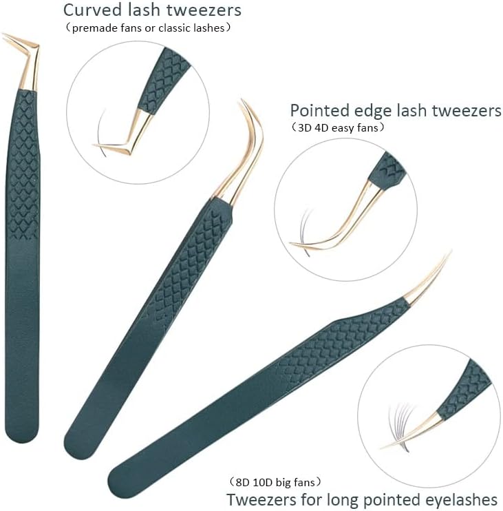 Eyelash Tweezers de volume CZDYUf