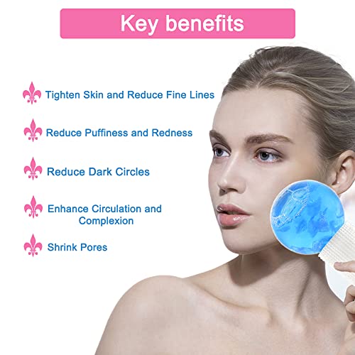 Globos de gelo para a pele com força facial e reduzir o inchaço, os globos de gelo facial gelados ou os massageadores de pele