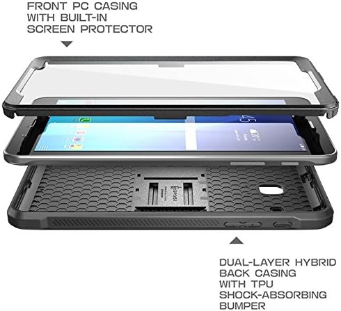 Case da série SupCase Unicorn Beetle Pro, projetada para Galaxy Tab E 8.0, caixa de proteção híbrida de corpo inteiro para