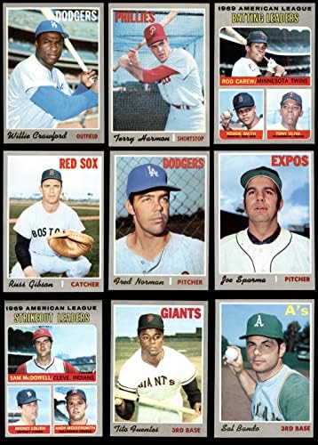 1970 Topps Baseball 100 Conjunto de partidas/lote ex+