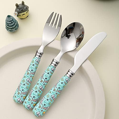 Hemoton Baby Spoons colher de bebê 1 conjunto de talheres de talheres de aço inoxidável talheres de talheres fofos para casa