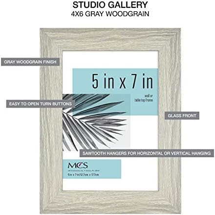 MCS Studio Gallery Frame, Grey Woodgrain, 4 x 6 pol., 2 PK