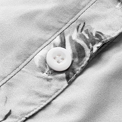 Ladies Summer tops retro floral impressa túnicos de manga curta casual solto 1/4 botão para baixo tshirts de colarinho de