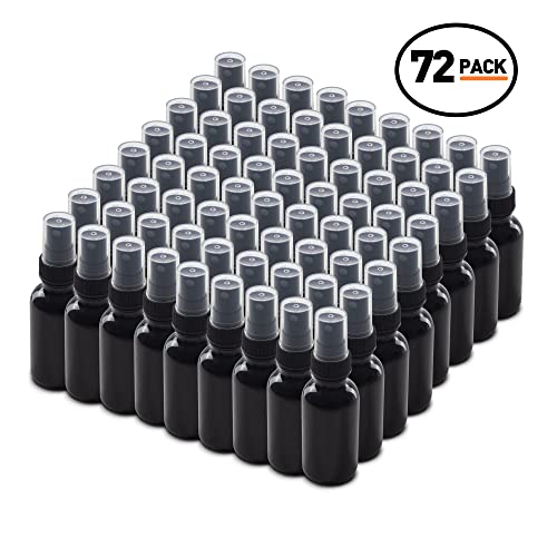 O depósito de garrafa 5 colrs disponível em massa 72 pacote de 1 oz de vidro preto de vidro UV com spray; Quantidade por atacado para