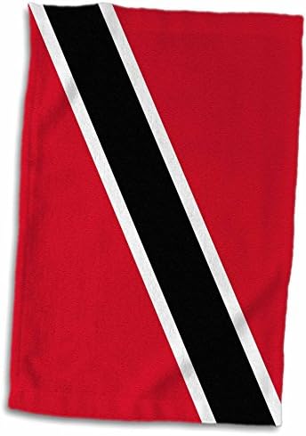 Bandeira 3drose de Trinidad e Tobago - diagonal preto branco vermelho - o. - Toalhas