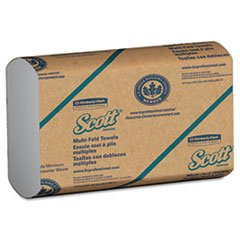 KCC01840 Toalhas de papel multifold Scott, 9 1/5 x 9 2/5, branco