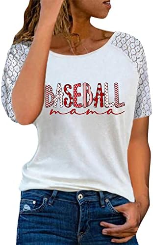 Camiseta feminina feminina renda imprimida blusas de manga curta o pescoço camiseta cópia casual tampa de gola alta