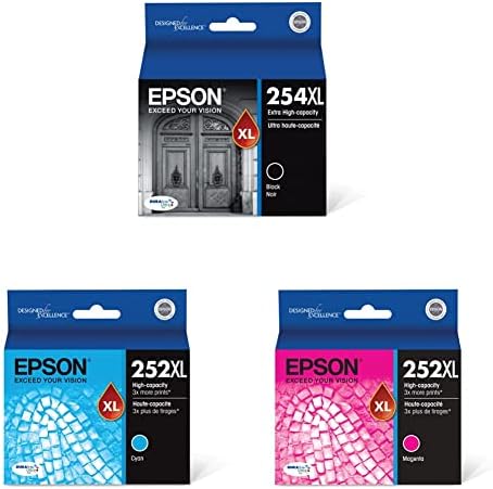 Epson durabrite Ultra 254xl Extra de alta capacidade -ink e Epson T252 Durabrite Ultra Ink de alta capacidade Cartuctidge